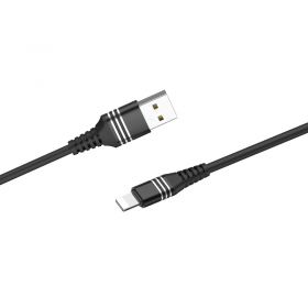 კაბელი Hoco U46 iOS Tricyclic Silicone USB to Lightning