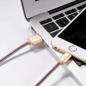 USB კაბელი HOCO U5 Full-Metal Charging cable for lightning ROSE GOLD